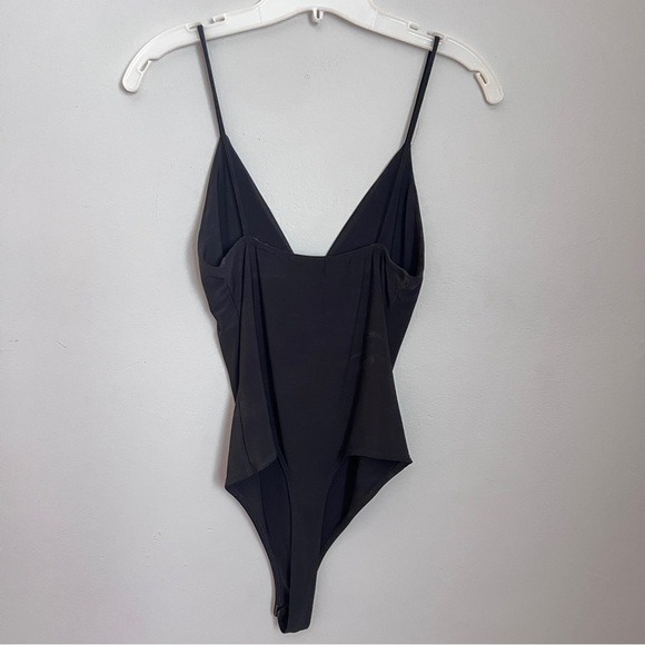 ANGL Elegant Black Bodysuit Garment Size Small EUC - Picture 3 of 6
